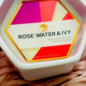 Rose Water & Ivy geometric candle